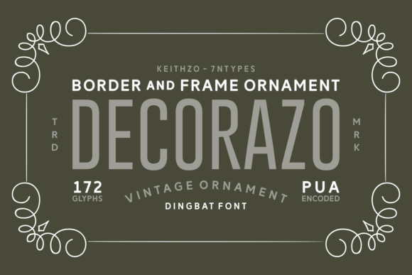 Decorazo: A Creative Dingbats Font for Small Business Branding